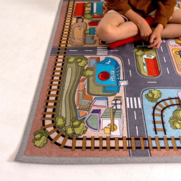 [본사] 르파파 어느 작은 마을 중형매트 150x100 (아이방러그 놀이방매트)