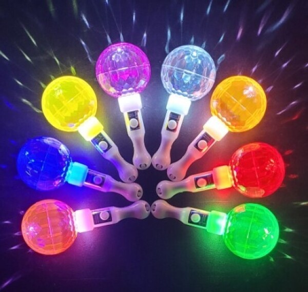 [계절변화 모음전] LED 미러볼 응원봉-홈 파티 용품 원형 야광봉 콘서트