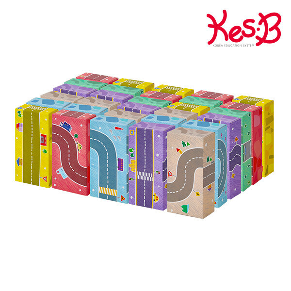 [캐스B]튼튼 종이벽돌블럭2종60pcs(2420set)