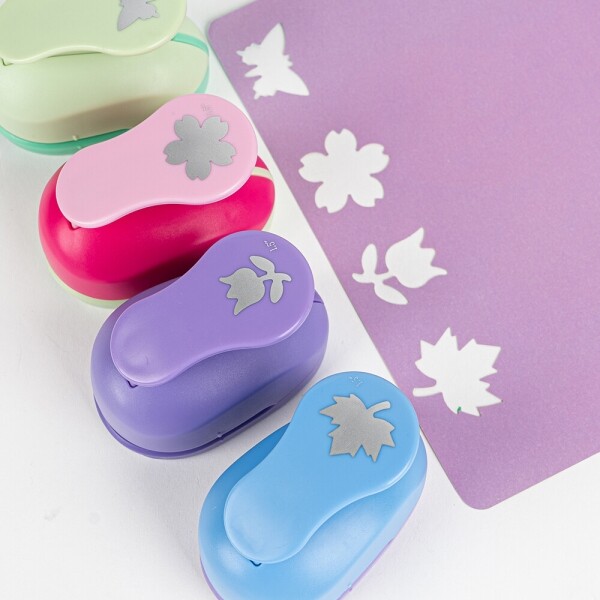 모양펀치(중) 4종세트(1333set)→(튤립+꽃잎+나뭇잎+나비) (단품 선택 가능)