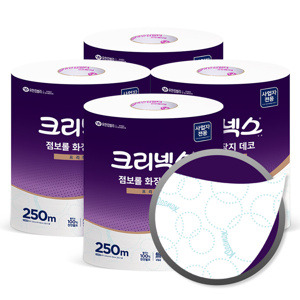 [유한킴벌리 기획전] 크리넥스 점보롤 화장지 데코 프리미엄 250m 3롤x4팩