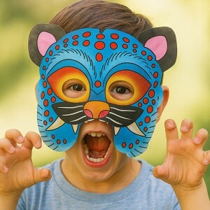 호작도 호랑이 가면 5입 색칠놀이 역할놀이