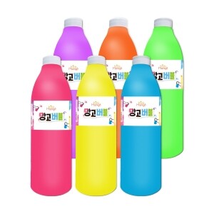 [키즈망고] 망고버블 핑거페인트 거품물감 형광6색 1000ml