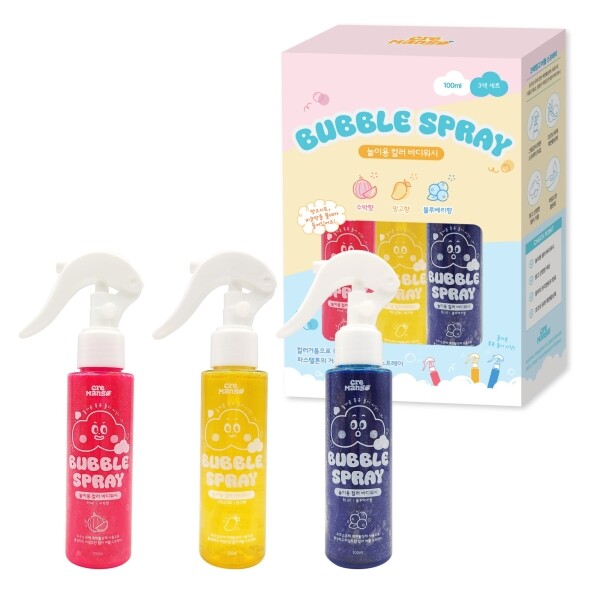 [크레망고] 버블스프레이 컬러 바디워시 100ml 3색 세트