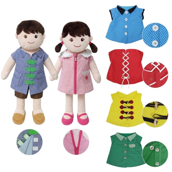 [본사] 인지놀이 소년/소녀 옷입히기+옷 6종