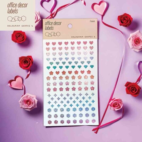 퍼니스티커 HL-001,HL-002,HL-003 하트 에폭시,홀로그램아트지 라이프스타일 스티커