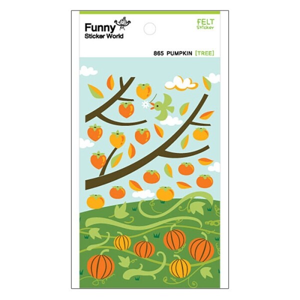 [계절변화 모음전] 퍼니스티커 865 PUMPKIN 호박 펠트 스티커