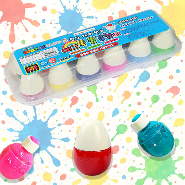 [4월20일 이후 순차발송][본사] 에그톡 피카소 12칼라 미술놀이세트